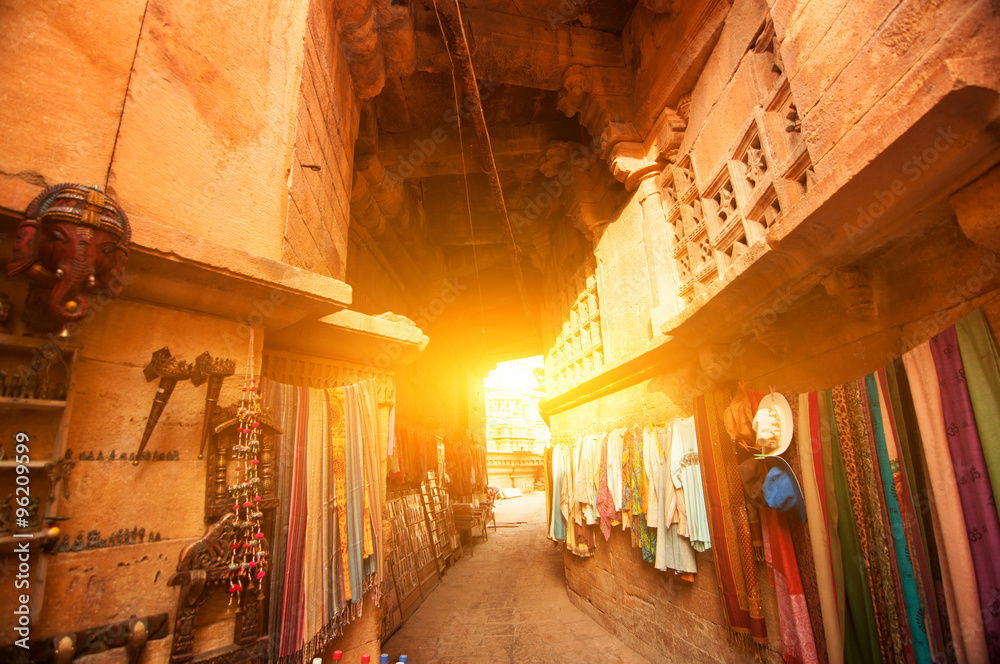 Jaisalmer fort shopping street