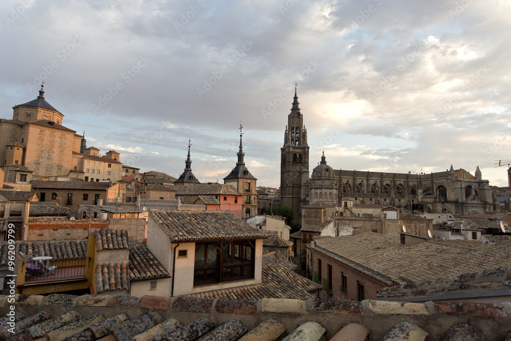 Over the Roofs of Toledo at Sunset