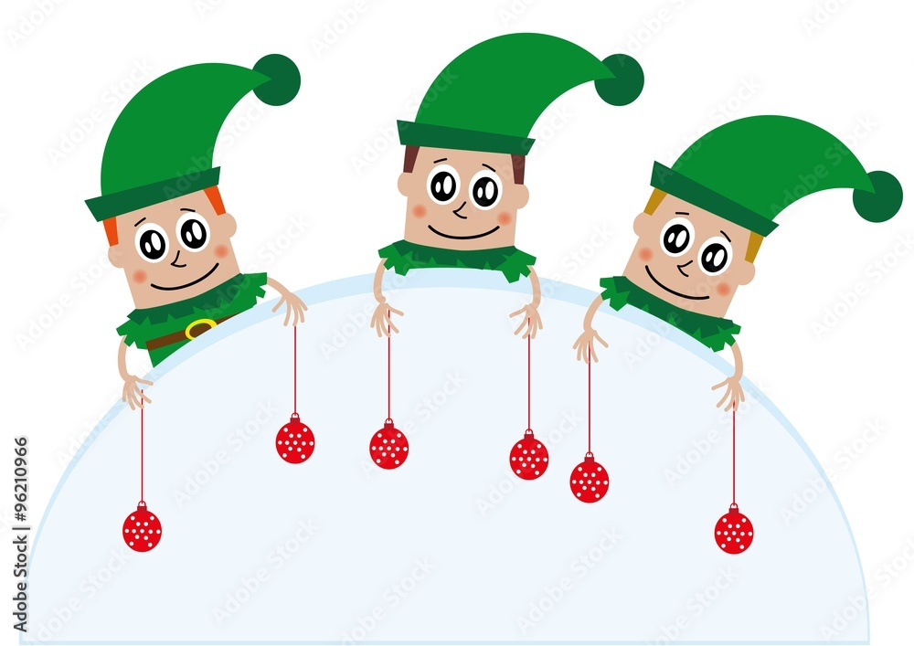 Elfy,Krasnale,Boże Narodzenie Stock Vector | Adobe Stock