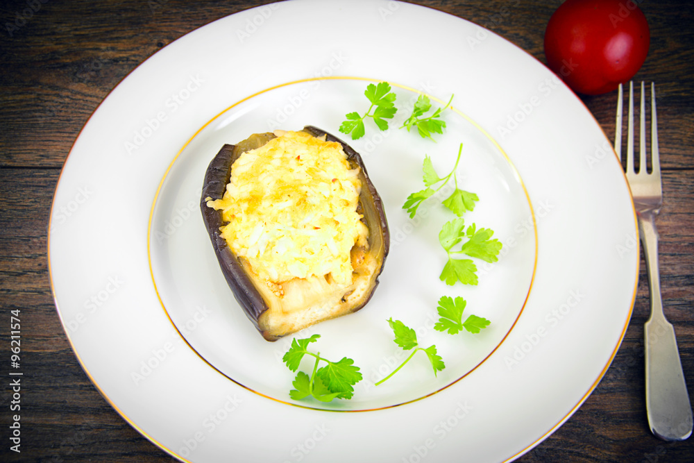 Delicious Eggplant Stuffed and Tomatoes. Delicious Eggplant Stuffed and Tomatoes.