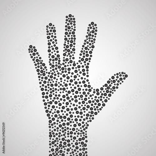 Abstract hand. Vector illustration. Eps 10