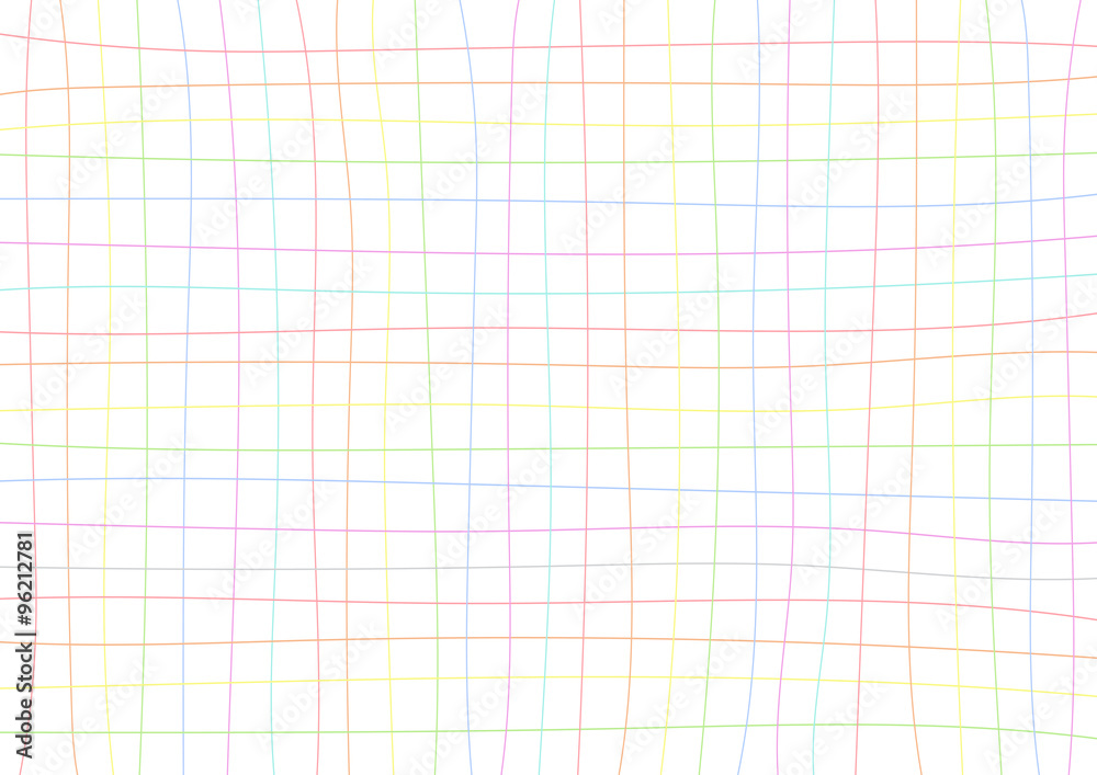 Rainbow Grid White Background Minimal Vector illustration