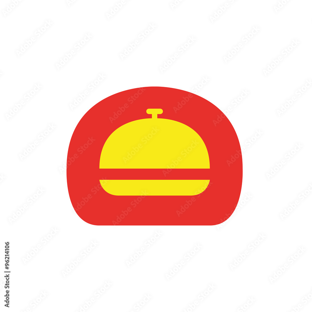Dish on white plate logo icon Dish on white plate logo icon