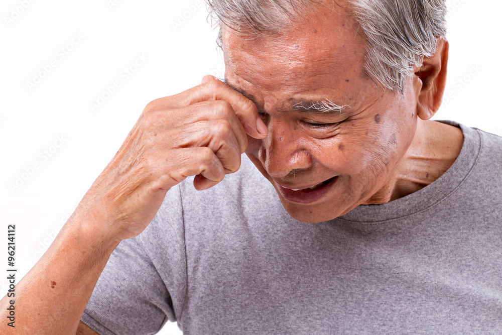 senior man suffering from headache, stress, migraine senior man suffering from headache, stress, migraine