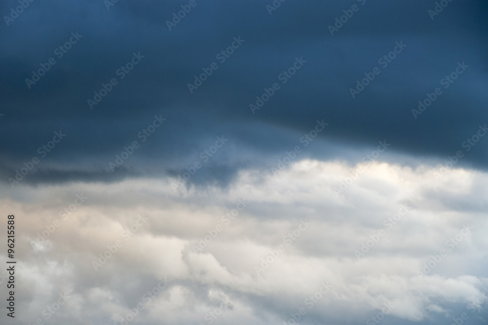 Colorful blue and white clouds texture