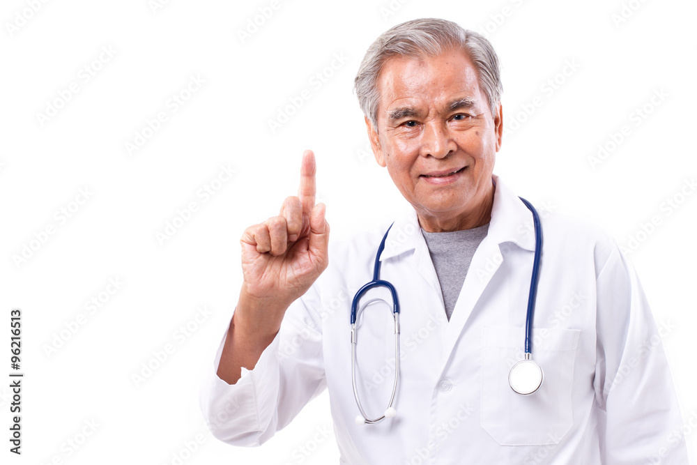 asian doctor giving suggestion, showing 1 finger gesture asian doctor giving suggestion, showing 1 finger gesture