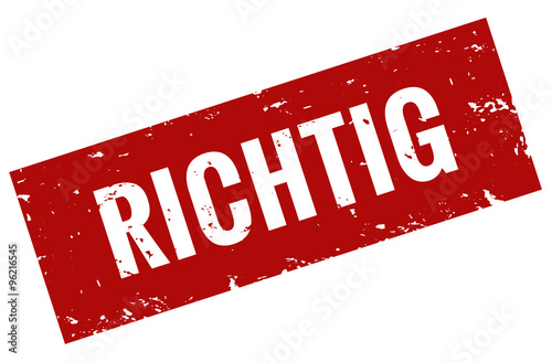 Stempel Grunge rot Richtig
