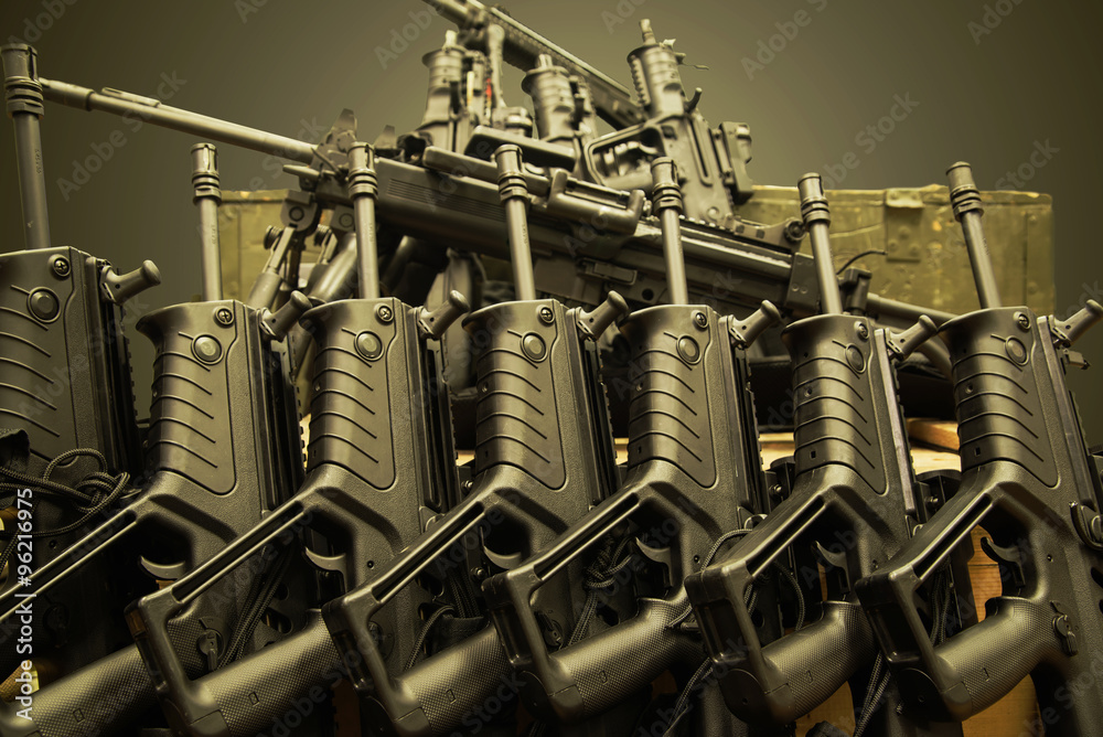 Fototapeta premium Israeli assault rifles