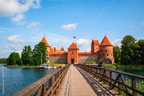 Bridge to Trakai castle, Lithuania