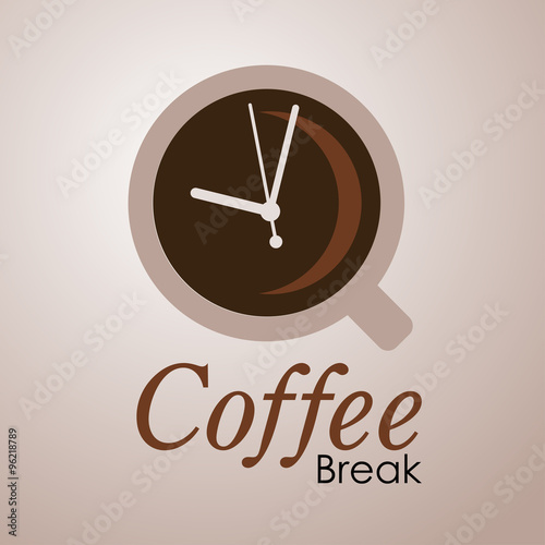 Icono plano Coffee Break sobre fondo degradado #1