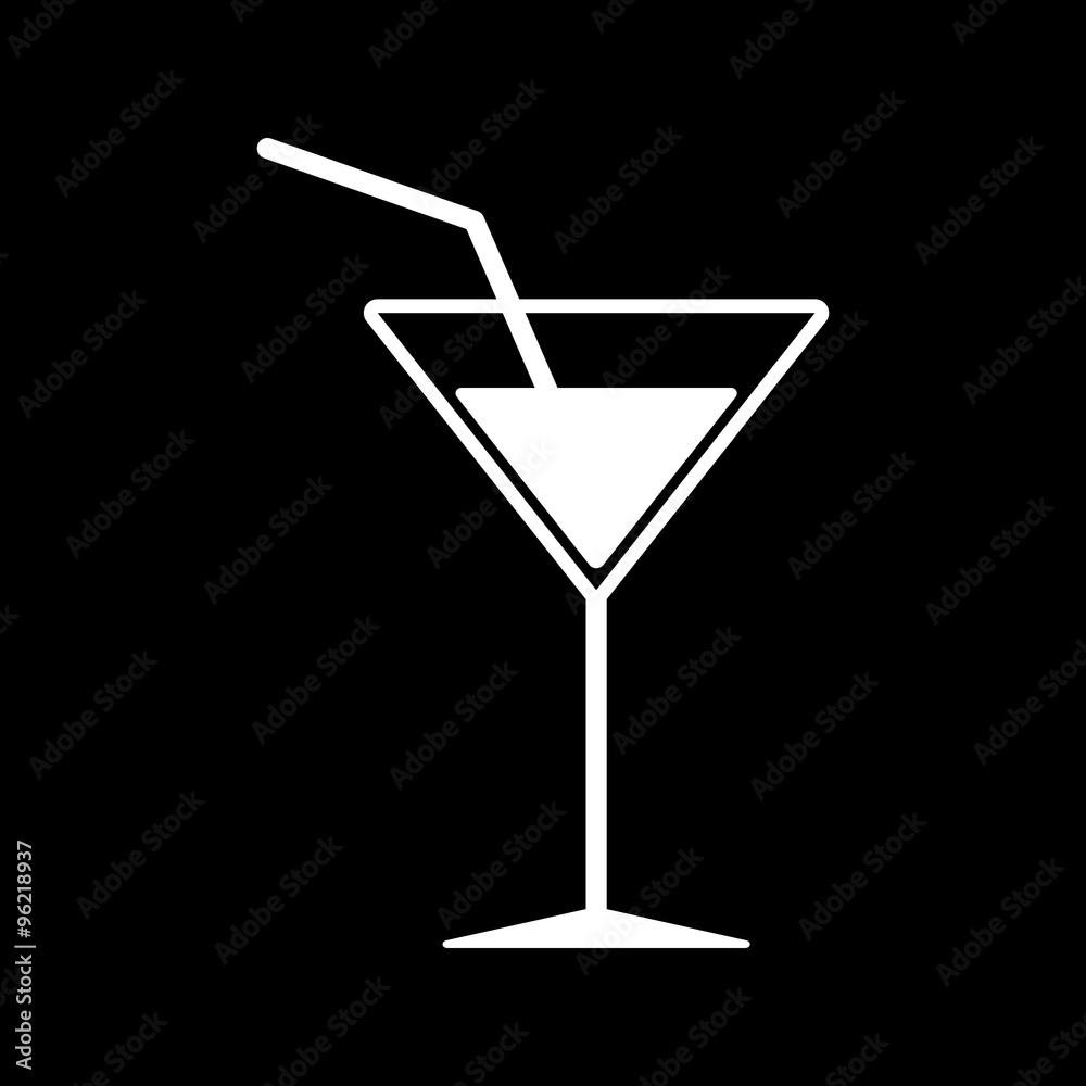 The cocktail icon. Drink and party, alcohol symbol. Flat The cocktail icon. Drink and party, alcohol symbol. Flat