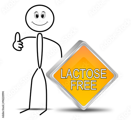 Stickman with Lactose free Button