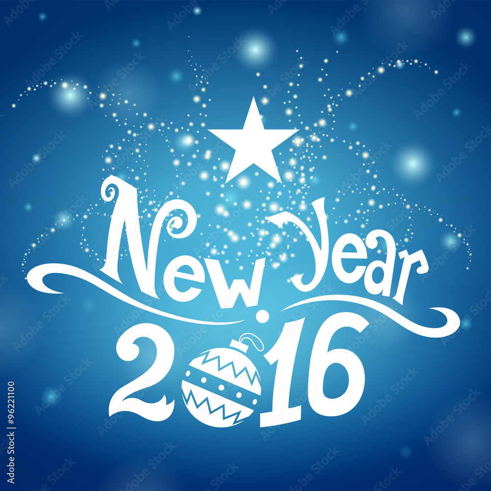 Postcard New Year 2016 Postcard New Year 2016