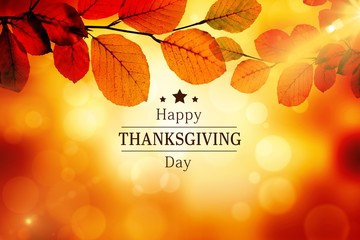 Composite image of happy thanksgiving