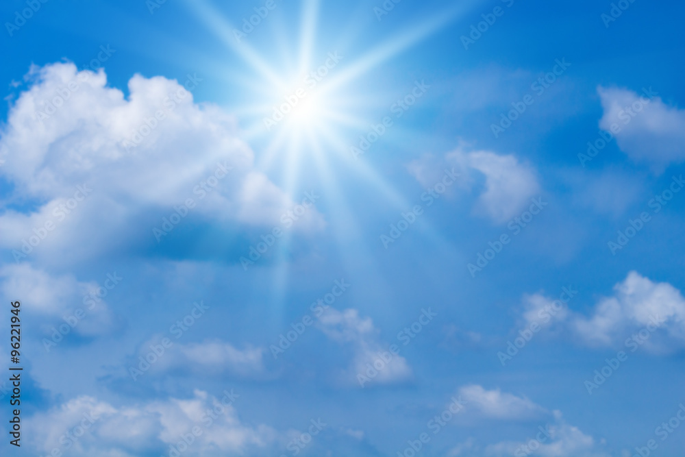 Mostly sunny weather. Stock Photo