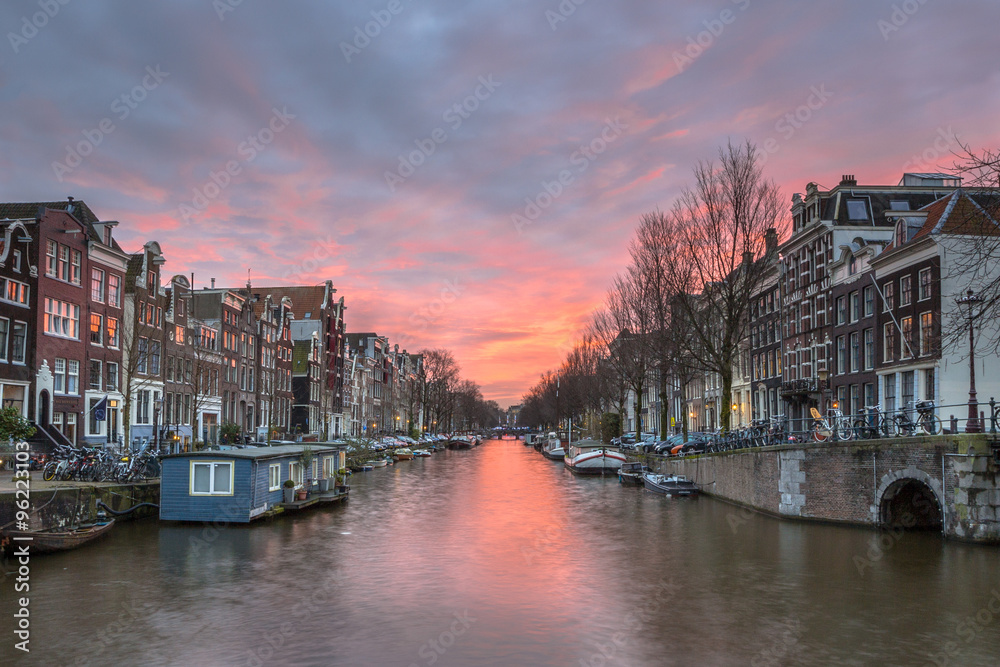 Sunset Herengracht Amsterdam