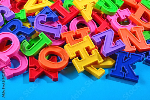 Colorful plastic alphabet letters