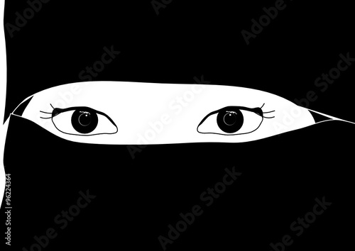 Illustration of woman wearing a hijab