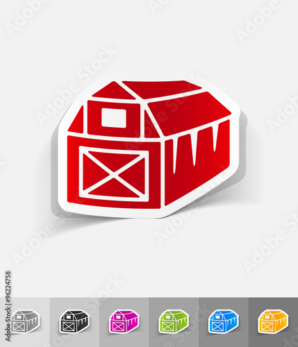 realistic design element. barn