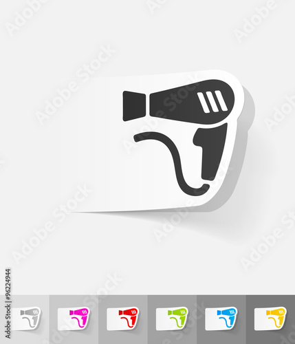 realistic design element. hair dryer