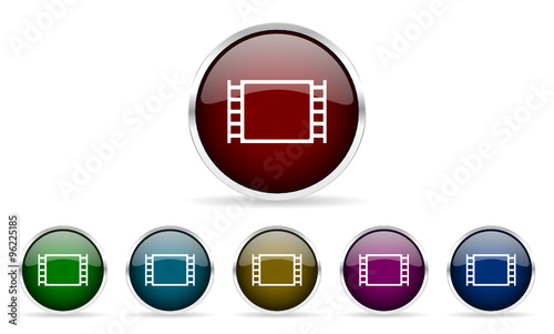 cinema vector icons set