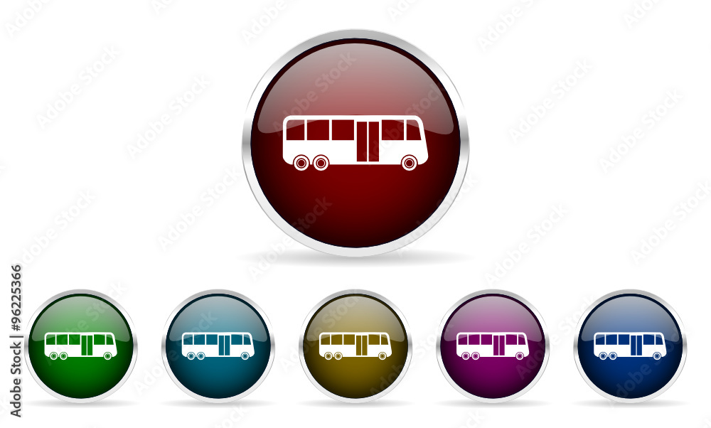 bus vector icon set bus vector icon set