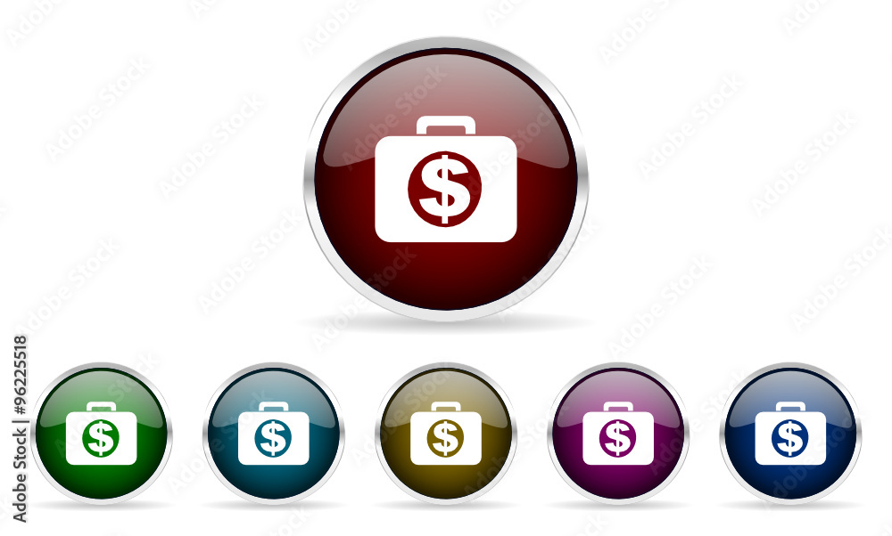 money vector glossy web icon set money vector glossy web icon set