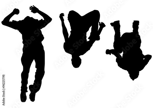 Young man in a jump on white bakground