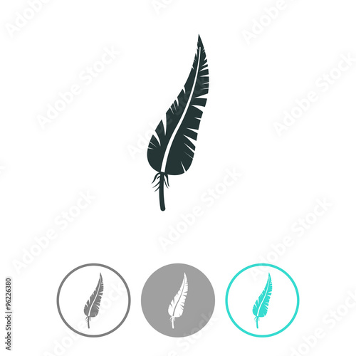 Feather vector icon.