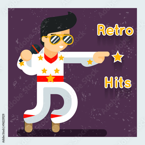 Fotografija Retro hits singer like Elvis Presley