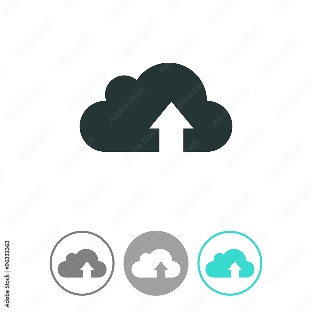 Cloud download vector icon. Cloud download vector icon.