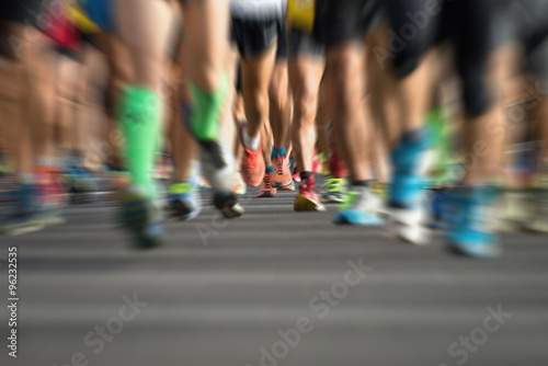 Fototapeta Naklejka Na Ścianę i Meble -  Marathon runners in the race,abstract