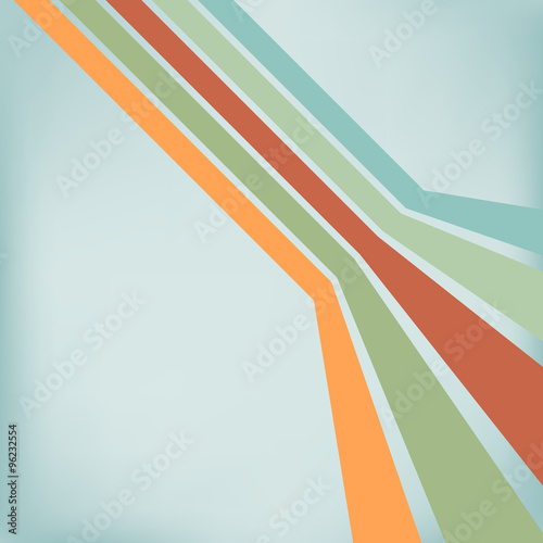 Colorful stripes with 3 d dimensional effect isolated on blue.