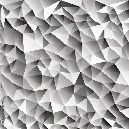 3d abstract shining ice cubes vector geometric web background, different shades of gray with triangle, black and white color diamond pattern wallpaper design, eps10 stock vector art image illustration