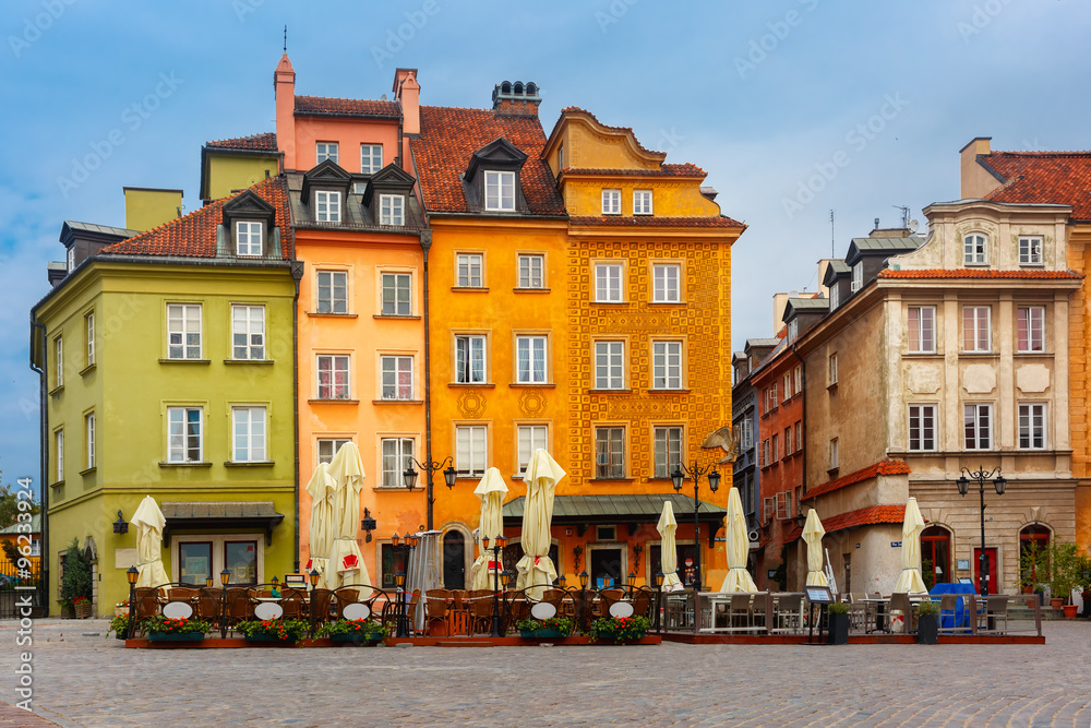 Castle Square in the morning, Warsaw, Poland.