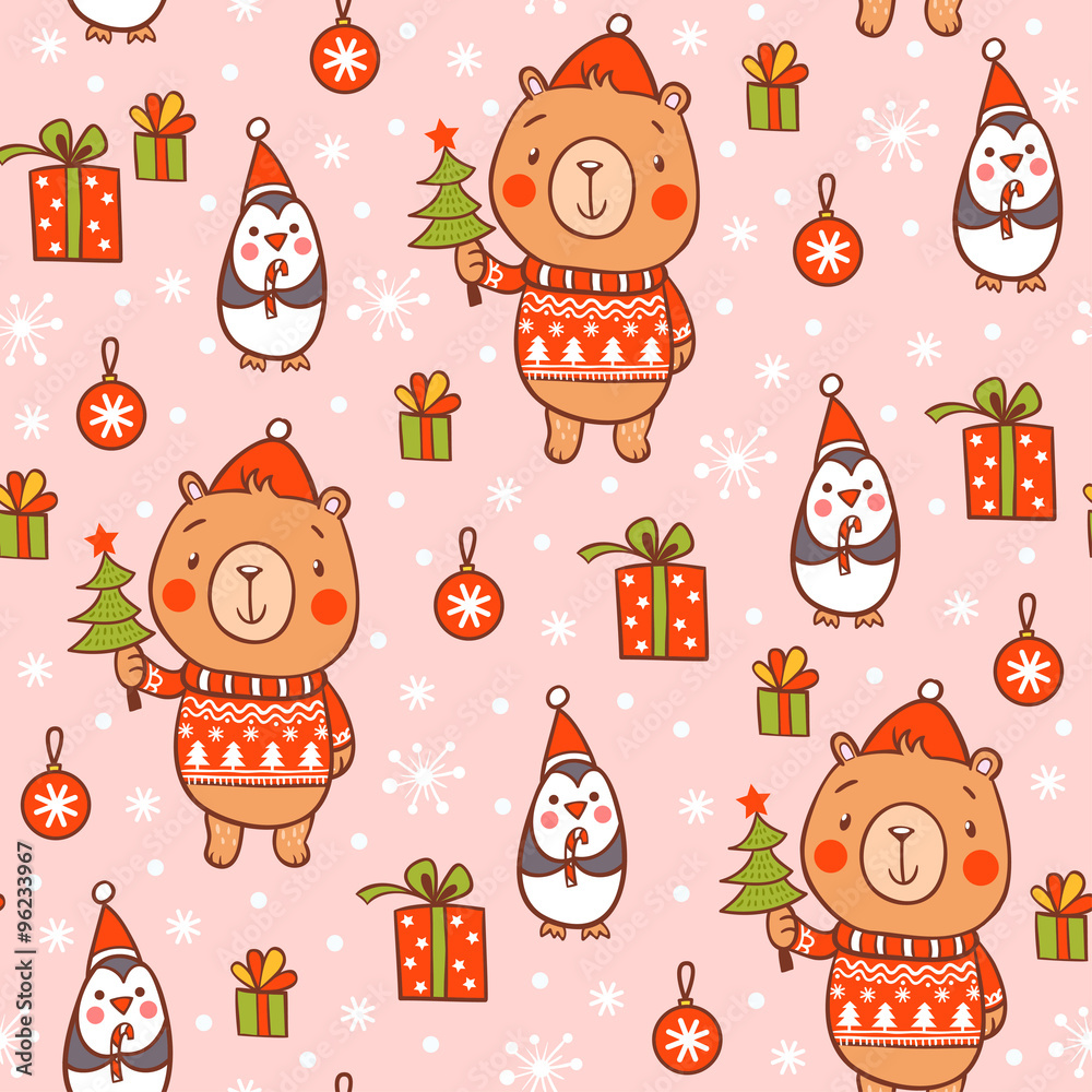 Cartoon vector new year texture. Cartoon vector new year texture.