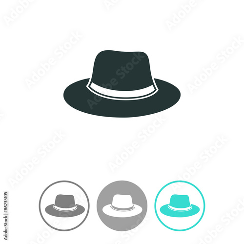 Hat vector icon. Classic headdress symbol.