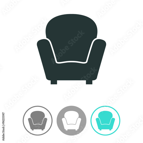 Armchair vector icon.