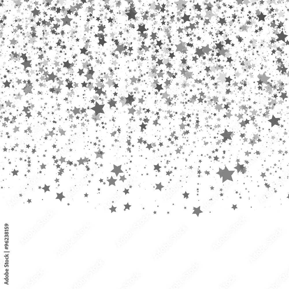 Background with Stars. Black and White Pattern. Design Template.