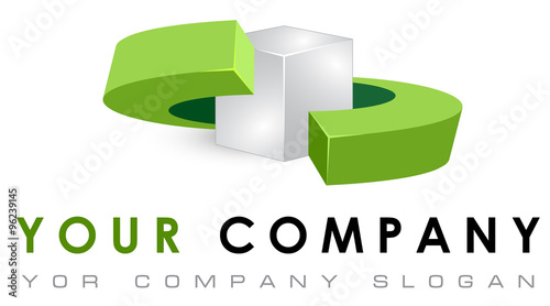 Logo template, it company logo, robotics and science logotype, abstract, vector