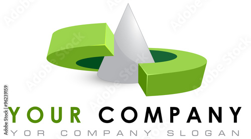 Logo template, it company logo, robotics and science logotype, abstract, vector