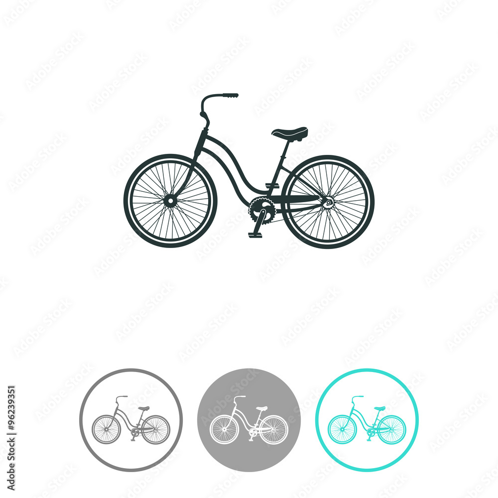 Classic bicycle vector icon. Classic bicycle vector icon.