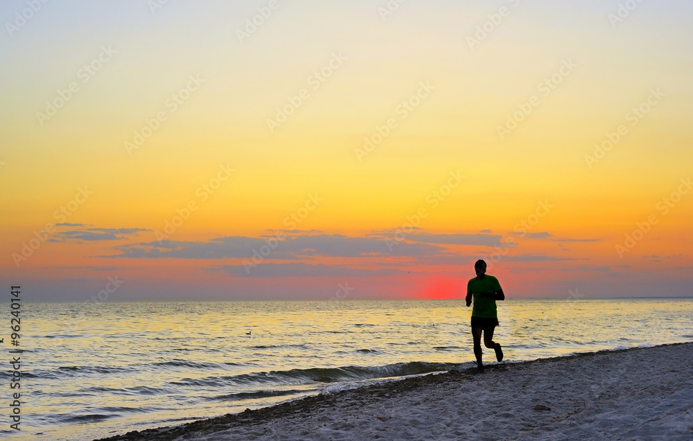 Running on the beach