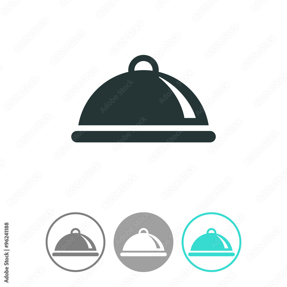 Food platter serving vector icon. Food platter serving vector icon.