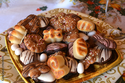 Lovely close up image of Christmas cookies on a table