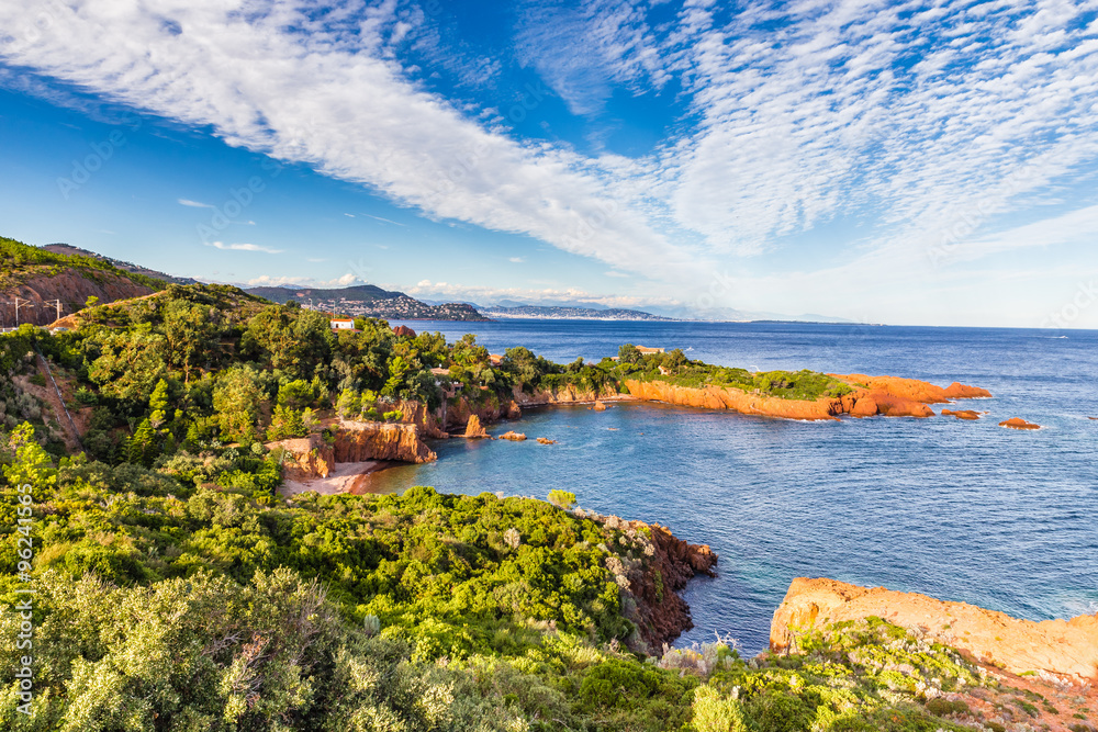 Red rocks of Esterel Massif-French Riviera,France