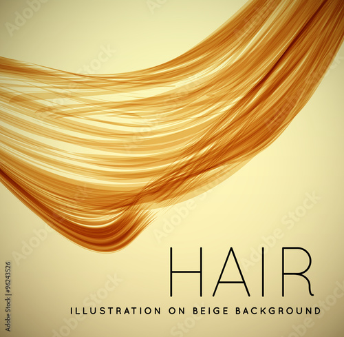 Closeup of long human hair