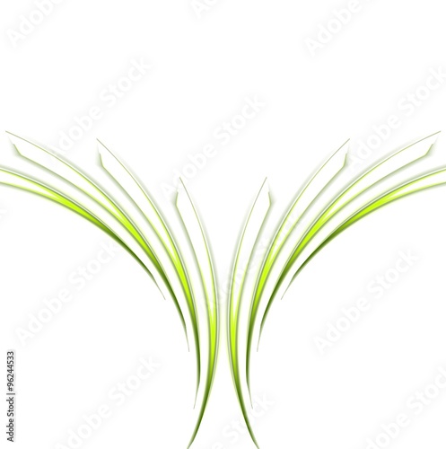 Abstract green wavy pattern design