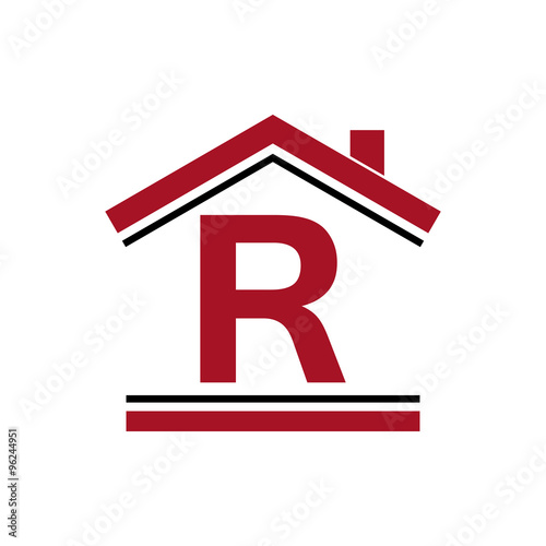 letter house real estate logo