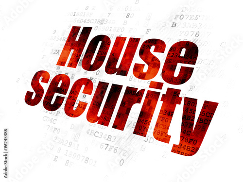 Privacy concept  House Security on Digital background
